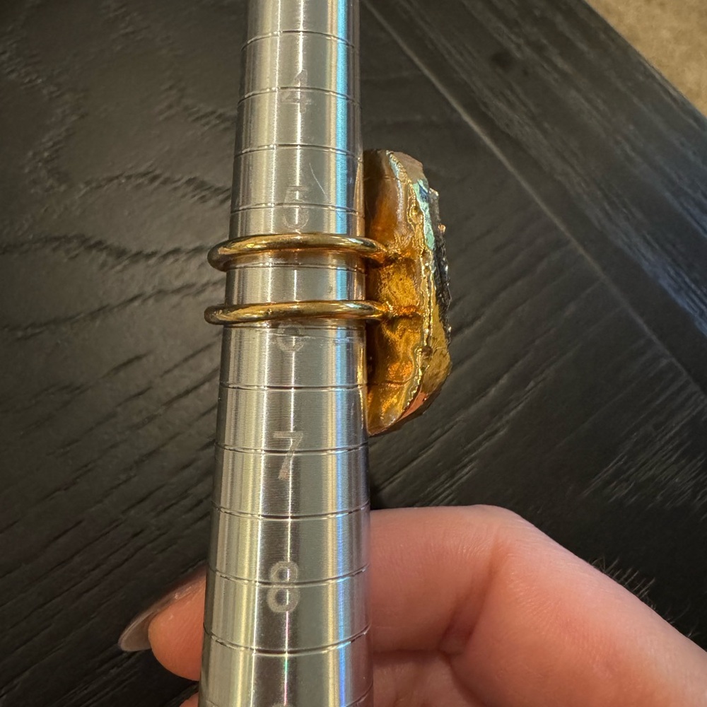 Gray Druzy Ring - image 2